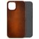 Mobilize Premium Coque iPhone 15 MagSafe Coque arrière en Cuir Véritable - Burned Cognac