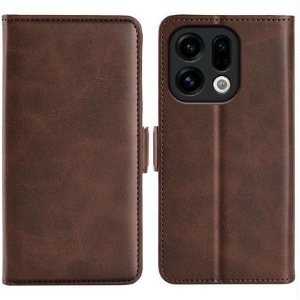 Mobigear Slim Magnet OPPO Find X9 Étui Portefeuille - Marron