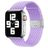 Mobigear Braided Bracelet Nylon Apple Watch Fermeture à pince - 49/46/45/44 mm - Violet