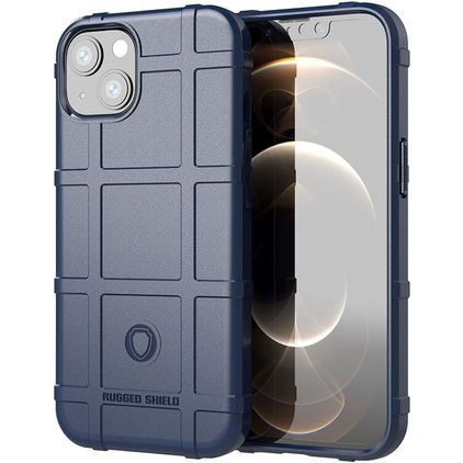 Mobigear Rugged Shield Coque iPhone 13 Coque arrière en TPU Souple Anti-Chocs - Bleu
