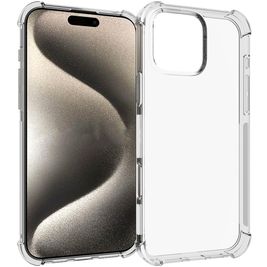 Mobigear Cushion Coque Transparente iPhone 16 Pro Max Coque arrière en TPU Souple - Transparent Mobigear Cushion Coque Transparente iPhone 16 Pro Max Coque arrière en TPU Souple - Transparent