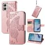 Mobigear Butterfly Housse Motorola Moto E13 Etui Porte-Monnaie - Rose doré