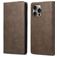 Mobigear Wallet Housse iPhone 16 Pro Max Etui Porte-Monnaie - Marron