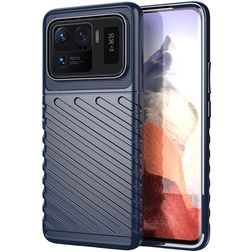 Mobigear Groove Coque Xiaomi Mi 11 Ultra Coque arrière en TPU Souple - Bleu