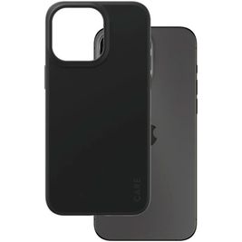 CARE by PanzerGlass Fashionable Coque iPhone 15 Pro Max Coque arrière en Silicone - Noir