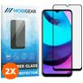 Mobigear Premium Motorola Moto E20 Verre trempé Protection d'écran - Compatible Coque - Noir (Lot de 2)
