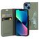 Mobiparts Classic Wallet iPhone 13 Mini Étui Portefeuille - Stone Green