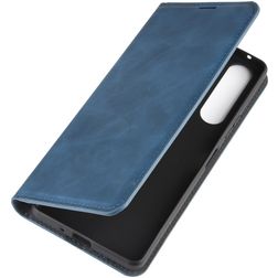 Mobigear Retro Slim Sony Xperia 10 II Étui Portefeuille - Bleu foncé