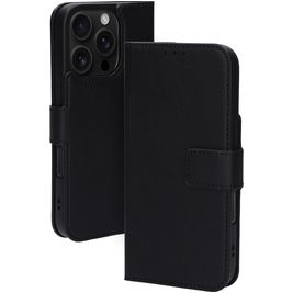 Mobiparts Classic Wallet MagSafe Housse iPhone 16 Pro MagSafe Etui Porte-Monnaie - Noir
