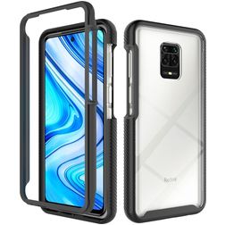 Mobigear Two-Layer Coque Xiaomi Redmi Note 9S Coque arrière Rigide Anti-Chocs - Noir