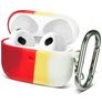 Mobigear Colors Coque Apple AirPods 3 Coque en Silicone Souple - Blanc / Rouge / Jaune