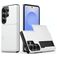 Mobigear Card Coque Samsung Galaxy S26 Ultra Coque arrière Rigide Anti-Chocs avec Porte-Cartes - Blanc