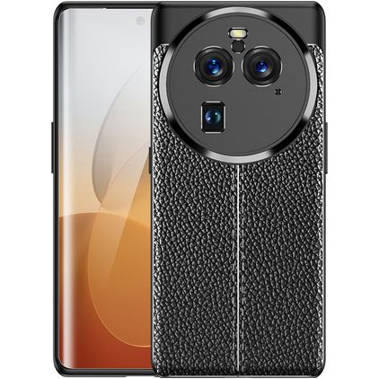 Mobigear Luxury Coque OPPO Find X6 Pro Coque arrière en TPU Souple - Noir