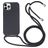Mobigear Lanyard iPhone 16 Pro Coque avec cordon en Silicone - Noir
