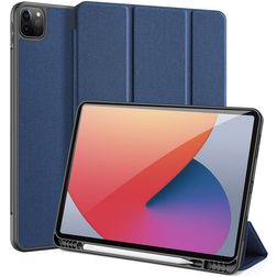 Dux Ducis Domo Coque iPad Pro 12.9 Pouces (2022) Etui + Porte-crayon - Bleu