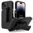 Mobigear Explorer Coque iPhone 14 Pro Coque arrière Rigide Anti-Chocs avec Support Amovible - Noir