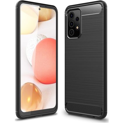 Mobigear Brushed Slim Coque Samsung Galaxy A52s 5G Coque arrière en TPU Souple - Noir