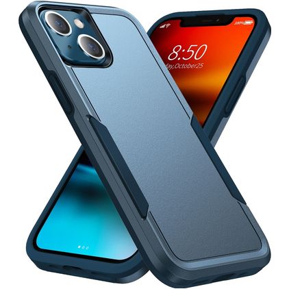 Mobigear Heavy Armor Coque iPhone 14 Coque arrière Rigide Anti-Chocs - Dark Blue