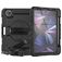 Mobigear SureGrip Xtreme Coque iPad Pro 11 Pouces (2024) Coque arrière en Plastique rigide,Silicone + Porte-crayon + Bandoulière + Support Amovible - Noir