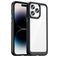 Mobigear Crystal Coque iPhone 14 Pro Max Coque arrière Rigide - Transparent / Noir