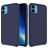 Mobigear Rubber Touch Coque iPhone 11 Coque arrière en Silicone - Bleu Marin