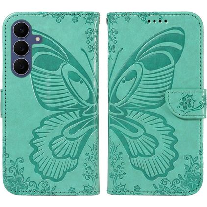 Mobigear Butterfly Housse Samsung Galaxy S26 FE Etui Porte-Monnaie - Vert