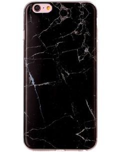 Mobigear Marble Coque iPhone 6 Coque arrière en TPU Souple - Noir