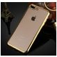 Mobigear Royal Coque iPhone 8 Plus Coque arrière en TPU Souple - Transparent / Or