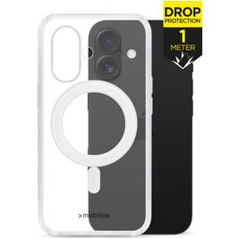 Mobilize Naked Protection Coque Transparente iPhone 16 MagSafe Coque arrière Rigide Anti-Chocs - Transparent