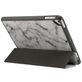 Mobigear Tri-Fold Marble Coque iPad 6 (2018) Etui + Porte-crayon - Gris
