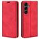 Mobigear Retro Slim Housse Samsung Galaxy S25 FE Etui Porte-Monnaie - Rouge