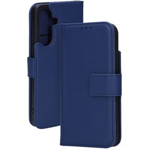 Mobiparts Housse Samsung Galaxy A56 Etui en Cuir Véritable Porte-Monnaie - Bleu