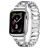Mobigear Vienna Bracelet Acier Apple Watch Fermeture boucle déployante - 42/41/40/38 mm - Argent
