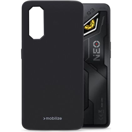 Mobilize Rubber Gelly Coque Nubia Neo 3 Coque arrière en TPU Souple - Noir