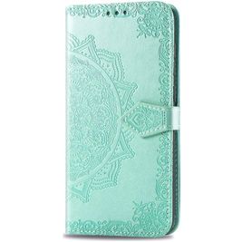 Mobigear Mandala Housse Motorola Moto E6s (2020) Etui Porte-Monnaie - Turquoise