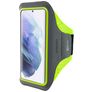 Mobiparts Comfort Fit Brassard Téléphone Samsung Galaxy S21 Brassard Coque de Sport en Neoprène - Neon Green