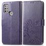 Mobigear Clover Housse Motorola Moto G20 Etui Porte-Monnaie - Violet