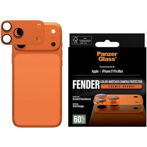PanzerGlass FENDER iPhone 17 Pro Max Aluminium Protection caméra - Compatible coque - Cosmic Orange