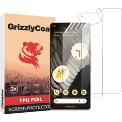 GrizzlyCoat Google Pixel 7 Pro Hydrogel TPU Protection d'écran - Compatible coque + Cadre de pose (Lot de 2)