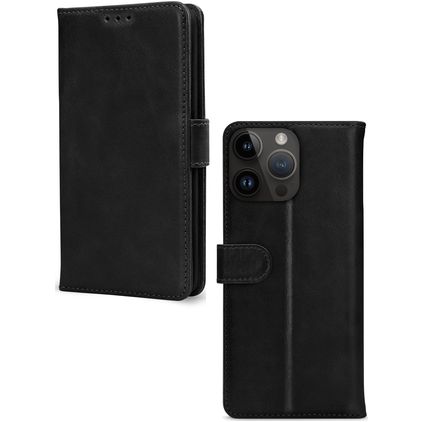 Mobilize Premium Gelly Wallet Housse iPhone 14 Pro Max Etui Porte-Monnaie - Noir