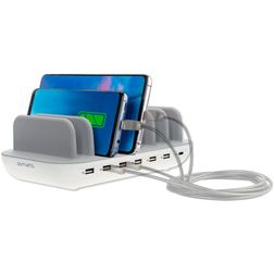 4Smarts Office Charging Station 7 USB Station de recharge Sans câble Power Delivery 60W - Blanc