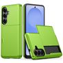 Mobigear Card Coque Samsung Galaxy S26 Coque arrière Rigide Anti-Chocs avec Porte-Cartes - Vert