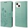 Mobigear Flowers Housse iPhone 14 Etui Porte-Monnaie - Vert
