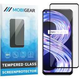 Mobigear Premium Realme 8 Verre trempé Protection d'écran - Compatible Coque - Noir
