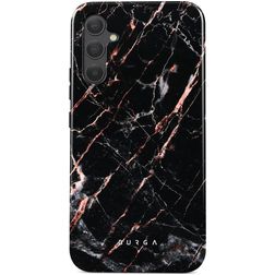 Burga Tough Coque Samsung Galaxy A34 Coque arrière Rigide Anti-Chocs - Rose Gold Marble