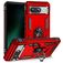 Mobigear Armor Ring Google Pixel 8a Plastique rigide Coque arrière Antichoc avec bague de maintien - Rouge