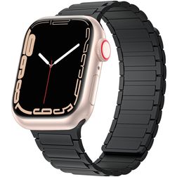 Mobigear Loop Mag Bracelet Silicone Apple Watch Fermeture magnétique - 49/46/45/44 mm - Noir