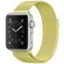 Mobigear Color Loop Bracelet Milanais Apple Watch Fermeture magnétique - 49/46/45/44 mm - Jaune