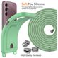 Mobigear Lanyard Card Samsung Galaxy A16 Coque avec cordon en Silicone et Porte-Cartes - Vert