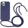 Mobigear Lanyard iPhone 16 Pro Max Coque avec cordon en Silicone - Dark Blue